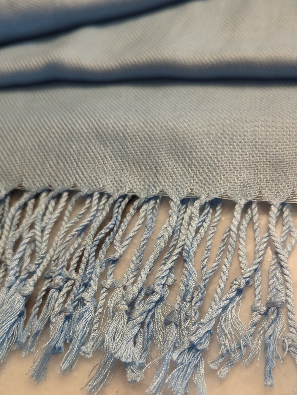 Pashmina Cashmere And Silk Blend Scarf/Wrap Approximately 75x28 - Sky Blue